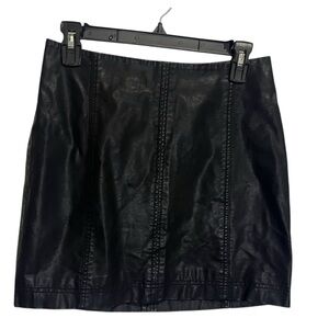 Free People Faux Leather Mini Skirt